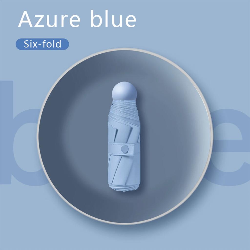 Ultraleichter, kompakter, tragbarer Kapsel-Regenschirm, UV-Schutz, Mini-5-fach-Regenschirm