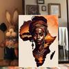 Modern African Tribal Women Canvas Art Print - Frameless, Waterproof Abstract Wall Decor for Living Room, Bedroom, Office, Dinin