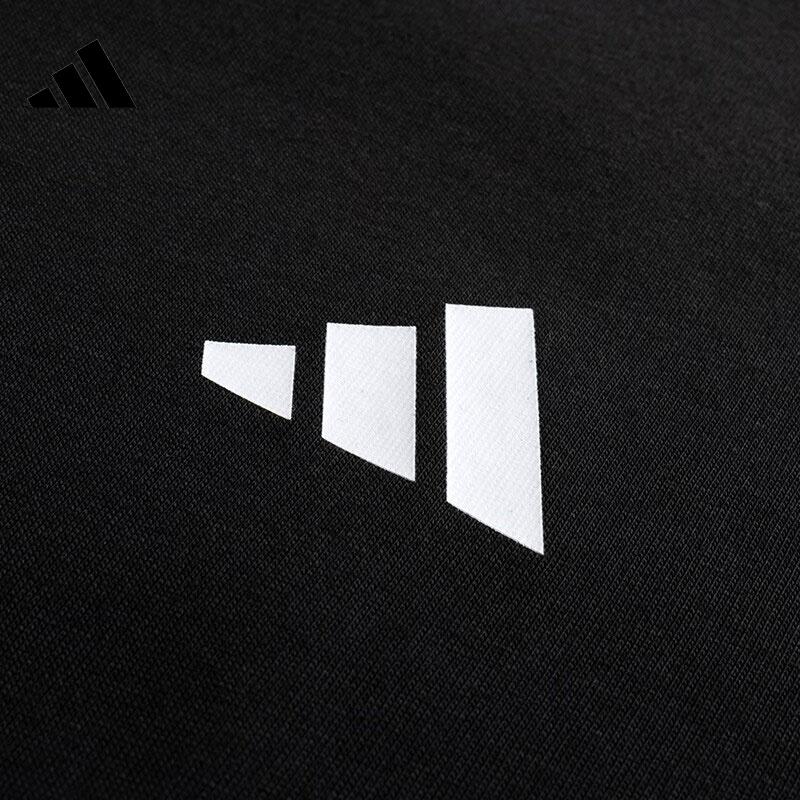 Adidas Sports Casual Simple Round Neck Pullover Short Sleeve T-Shirt Men Tops Black JN6766