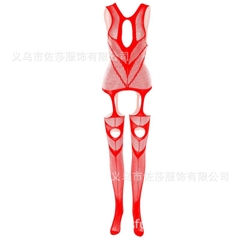 Sex Underwear Uniform Jacquard Onesie Lace-up Crotch Tights Stockings New