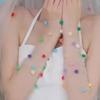 Photo Props Pompom Mesh Tulle with Clip Gloves New White Veil