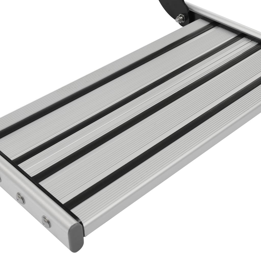 Anti Slip Folding RV Step with Auto Sensor LED Light Bar Aluminum Alloy Lightweight Step for Motorhome Night Entry