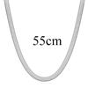 4MM Titanium Staal Platte Slangengraat Ketting Choker Ketting