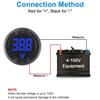 2pcs DC 4-100V Car Voltage Gauge LED Digital Display 12V 24V Waterproof Voltmeter Round Panel Voltage Meter Volt Detector Tester