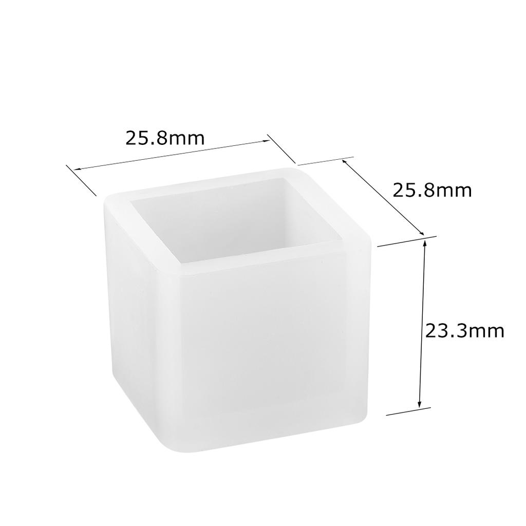 20/25/35/40/50mm DIY Silicone Pendant Mold Jewelry Making Cube Resin Casting Mould Craft Tool Crystal Epoxy Square Cylinder Mold