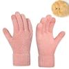 Ladies' Warm Knitted Gloves, Cycling Cold Resistant Double Layer Gloves