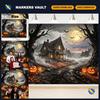 259. Haunted House Halloween Backdrop Banner - 8x6ft Photo Props for Parties & Events