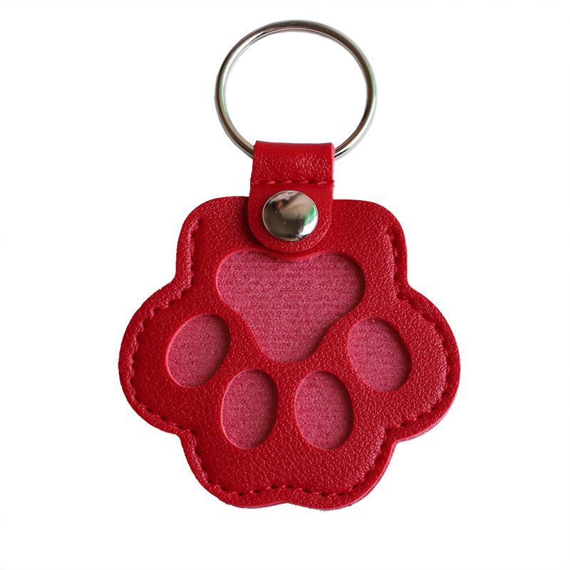 In-Stock Pet Hair Keepsake Keychain: Cute Cat Paw Print Storage Case