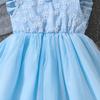 Children's Fashion Sleeveless Lace Stitching Mesh Princess Dress