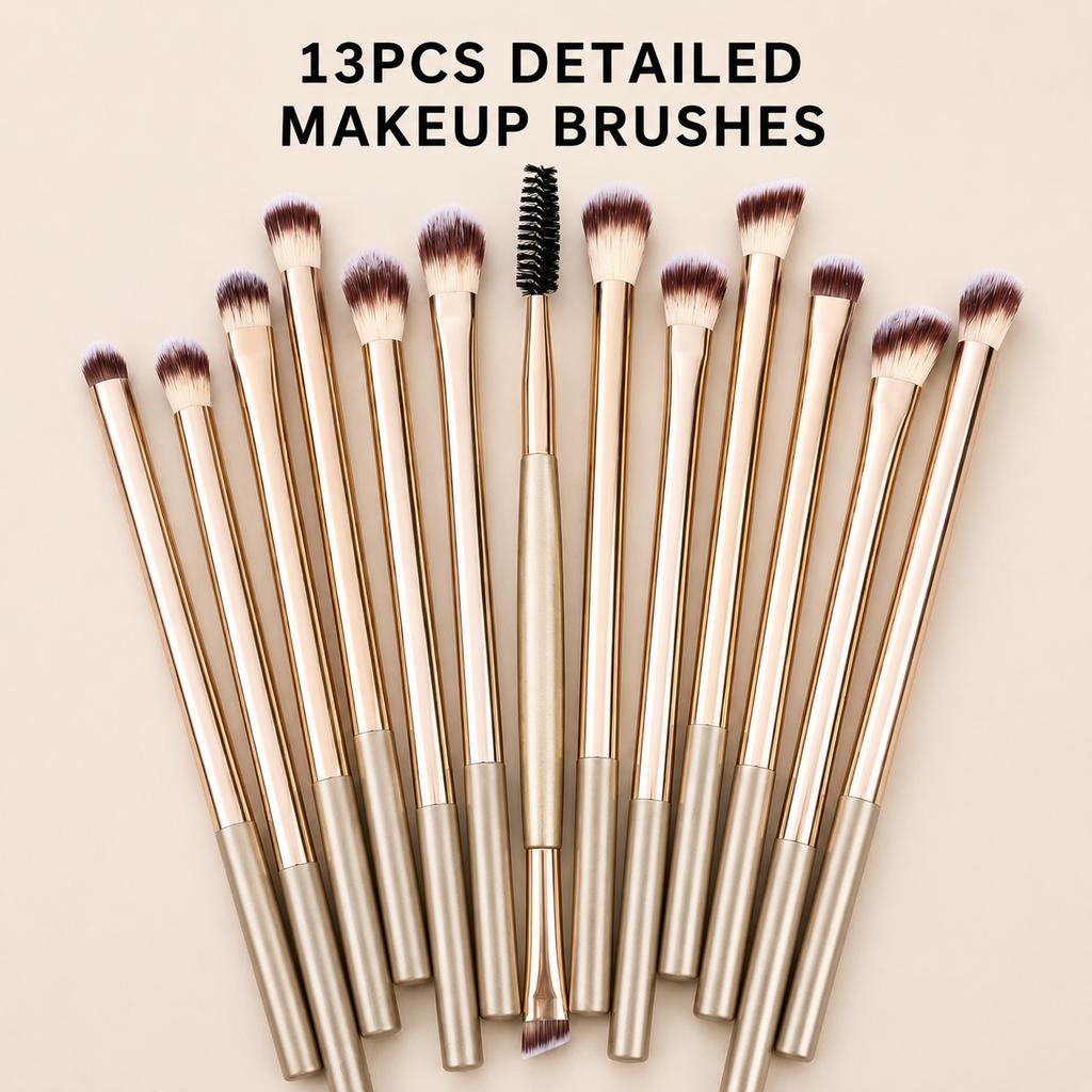 20-Piece Professional Makeup Brushes Set, Metal Handle Wand With Velvet Pouch, Soft Foundation,Powder Blush,Eyeshadow,Eyebrow, B
