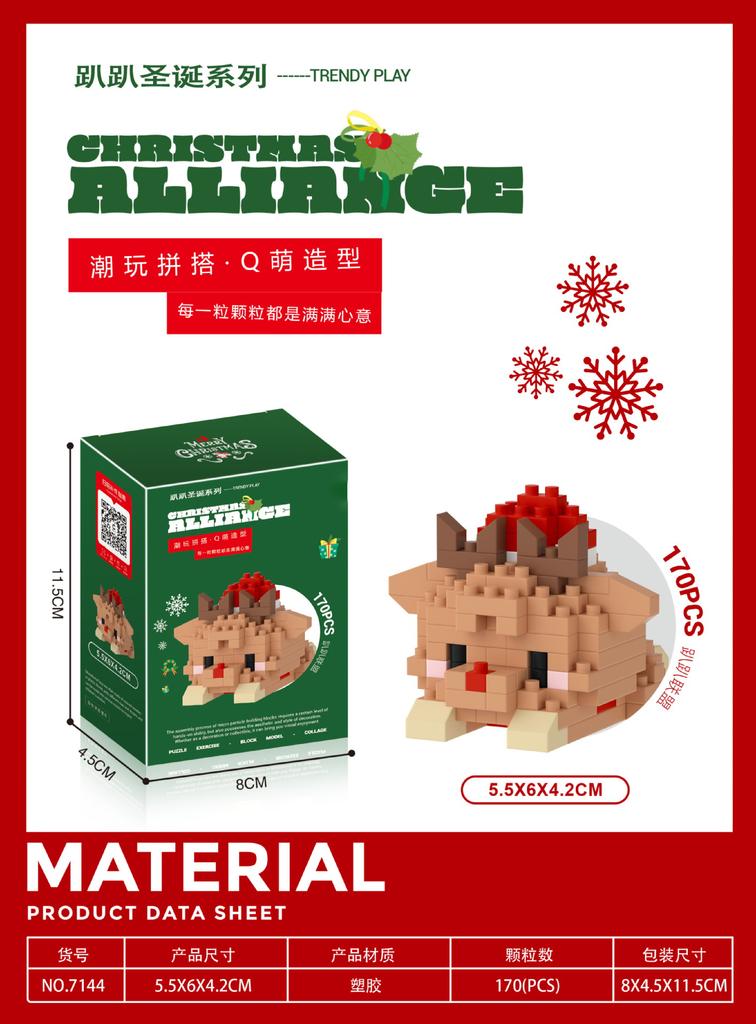 Christmas Gifts Reindeer Mini Building Blocks for Children Girl 6 Year Old christmas winter village mini blocks construction set