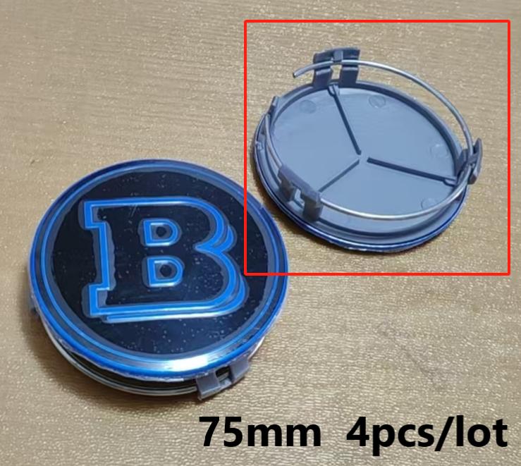

3 Types of Bases 75mm Wheel hub center Cap for BRABUS W203 W204 W205 W206 W117 W124 W212 W166 W176 W177 GLA GLC CLA CLS hubcap