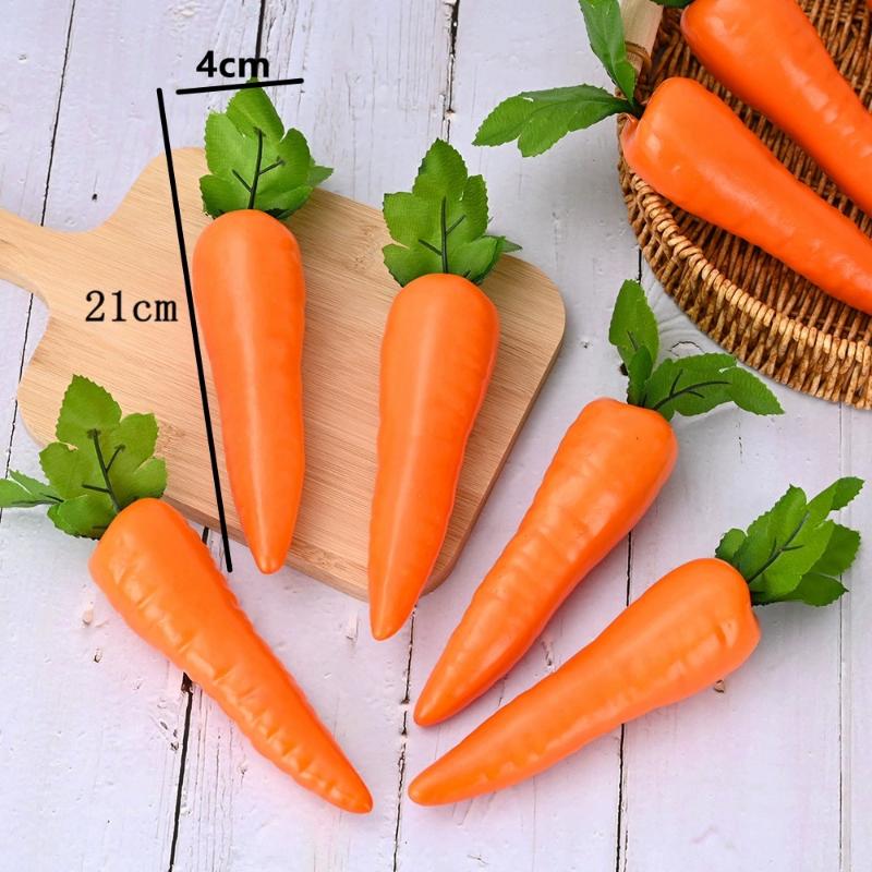 5/10Pcs Artificial Carrot Foam Vegetable Photo Prop Food Toy Mini Toys Decorations Party Favor Fake Vegetables