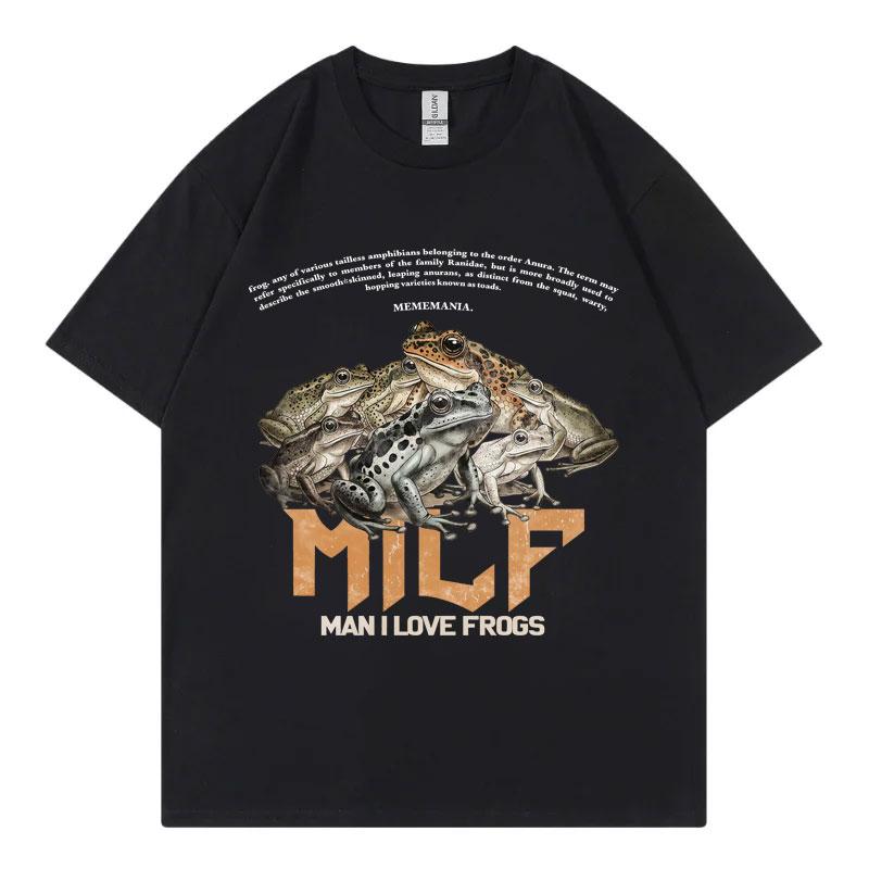 

Man I Love Frogs Funny Meme Graphic T Shirts Mens Women Vintage Fashion Short Sleeve T Shirt Summer Casual Loose Cotton Tshirt 4XL