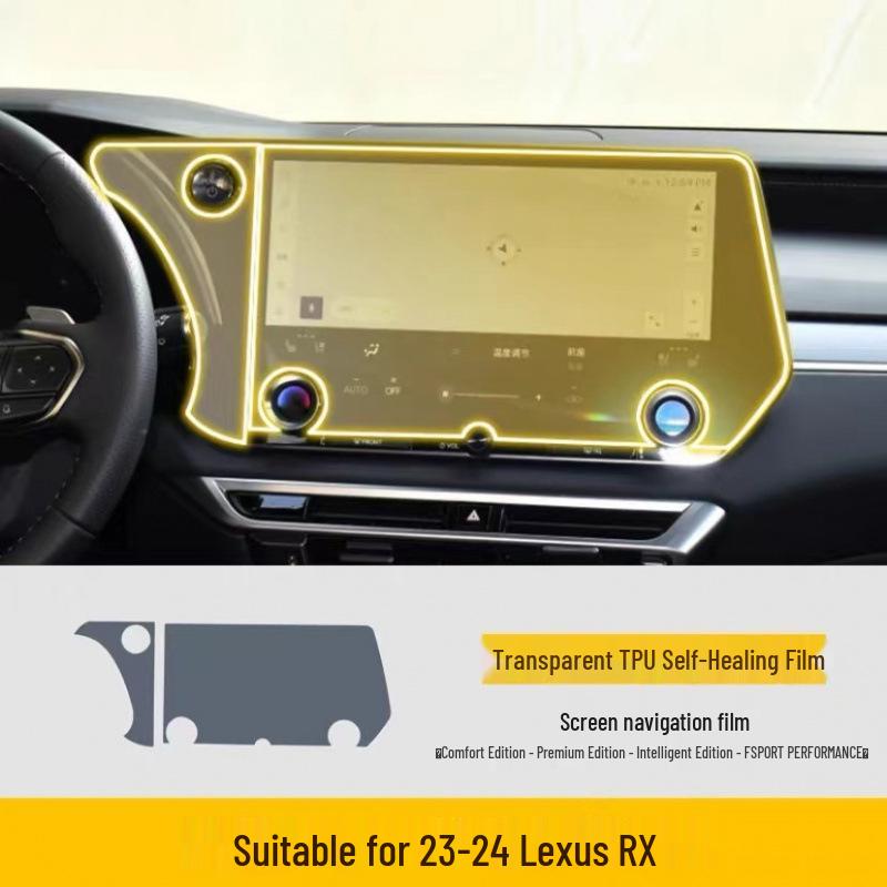 Lexus RX350h Center Console Screen Protector: Interior Film for 2023-2024 Models