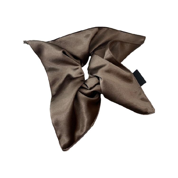 

Elaborate Silk Like Hair Tie for Women Hair Rings Elegant Ruched Silk Like Scrunchies Oversized Hair Rope Hair Tie глибокий кавового кольору