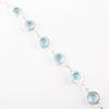Natural Sky Blue Topaz Gemstone 925 Sterling Silver Jewelry Handcrafted Bracelet RB-13-4