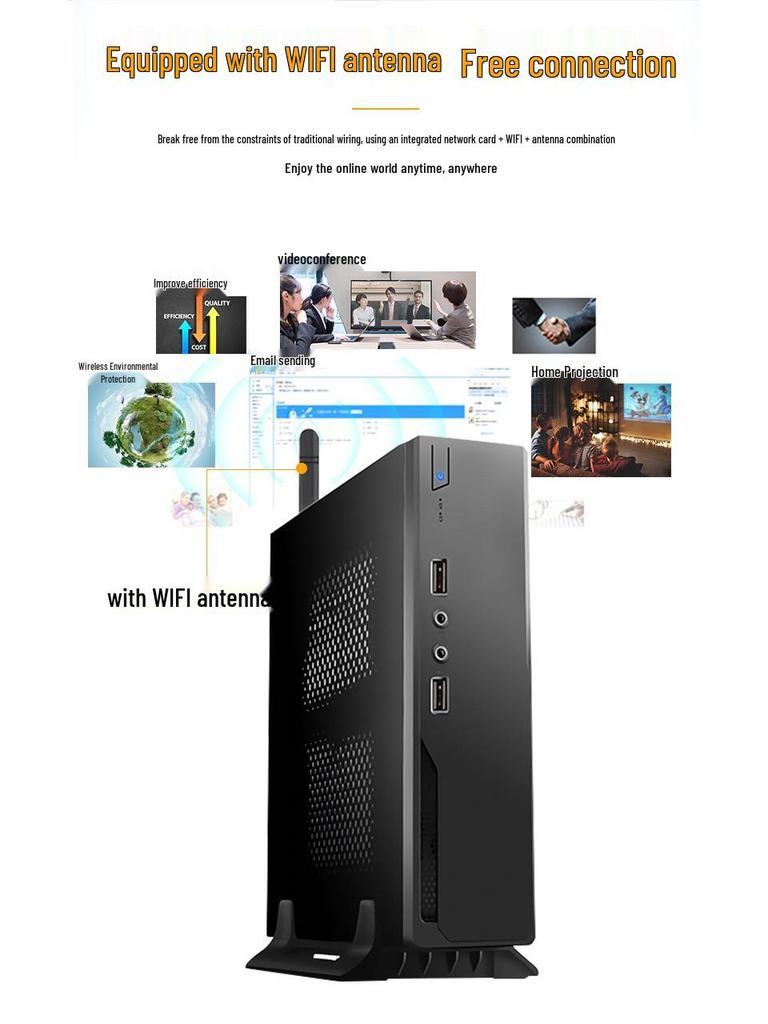 Core I3/i5/i7 Micro Office Desktop PC - Industrial Mini Assembled Computer.