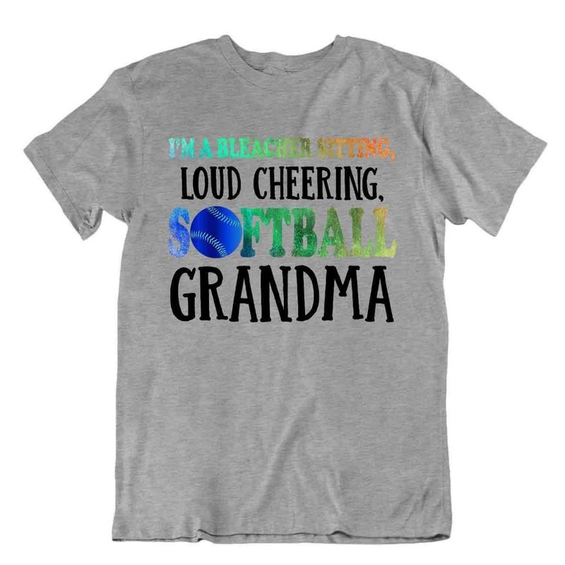 Softball GrandMa Sport TShirt Happy Birthday Tee Shirt Gift Cool Vintage Apparel