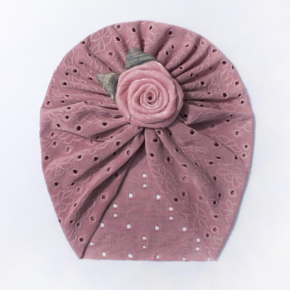 Flower Newborn Baby Girls Turban Hollow Toddler Kid Head Wrap Cute Baby Hat  Hair Accessories