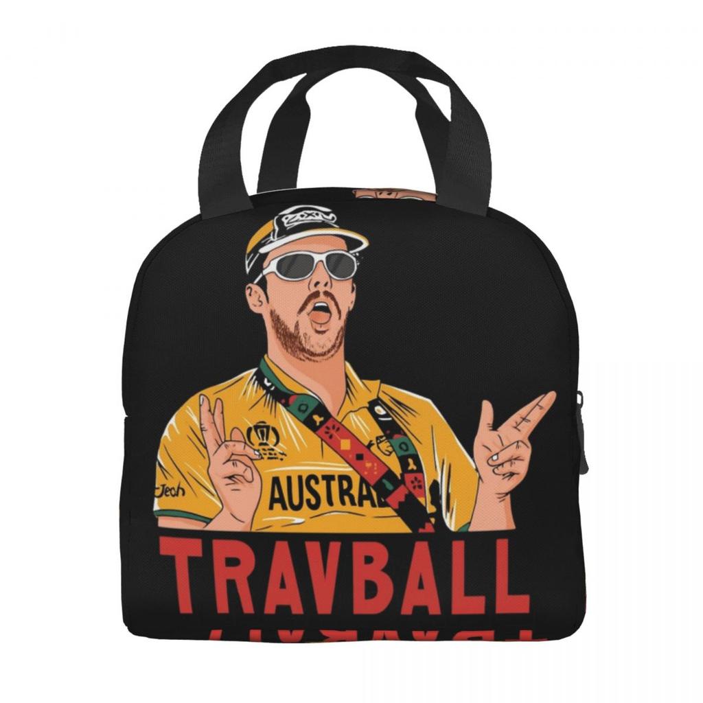 Travball Travis Head Merch Insulated Lunch Bag For School Office Food Storage Bag Portable Cooler Thermal Lunch Boxes