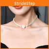 Charming Korean Style Flower Pearl Pendant Necklace With Beautiful Beaded Chain