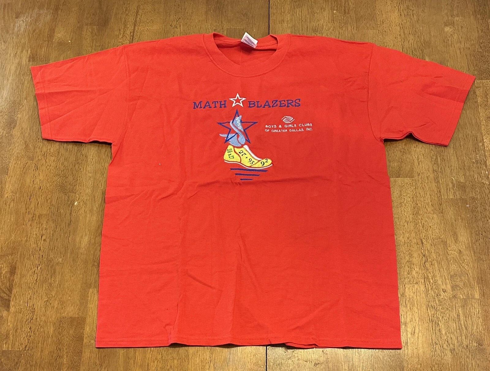 Vintage Boys And Girls Club T Shirt Math Blazers Education XL Dallas Texas XL