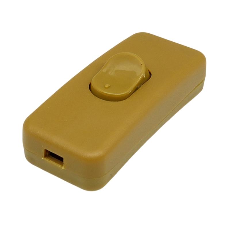 

Practoical Inlines Cord Switches Button Accessory for Lamp and Small Appliances 6A 250V Easy Installion Designs коричневий