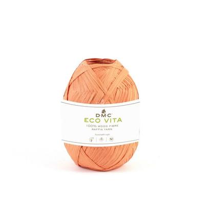 DMC - Raphia Eco Vita Raffia 50g Stickning Virkning Vävning Makramé Färg. 010 orange