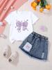 Set di gonne casual in denim alla moda per bambine