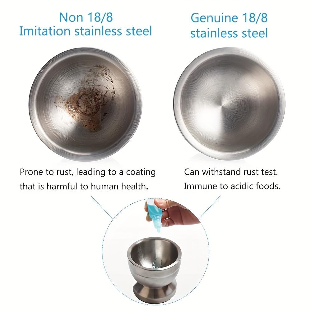 Stainless Steel Mortar And Pestle Set Kitchen Spice Grinder Pill Crusher With Lid Heavy Duty Pesto Powder Herb Bowl