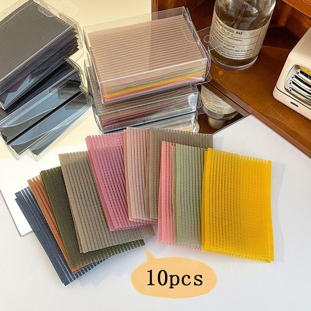 10 Stück Einfarbig Pony Magische Klebepads Haaraufkleber Clip Frauen Gesicht waschen Make-up Klettverschluss Patch Haaraccessoires Styling Werkzeuge