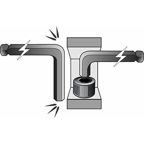 Made in USA, BONDHUS Hex Stubby Ball Point L-Wrench Set, Long, Black Oxide Finish, 7-Piece Set (1.5, 2, 2.5, 3, 4, 5, 6mm) SBLX7M No. 16592