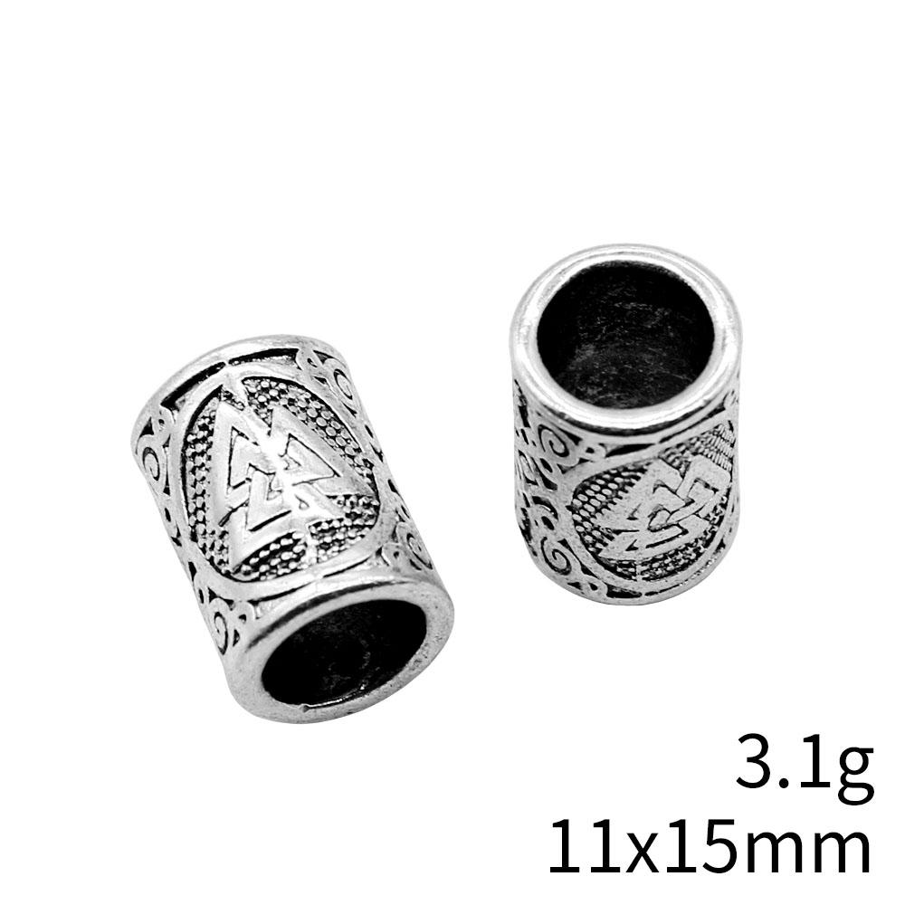 Hammered Texture Tube Spacer Beads Alloy Loose Beads For DIY Bracelet Dreadlocks Hair Braiding Jewelry Making Parts