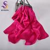 [BYSIFA]  Pure Silk Wine Red Silk Scarf Shawl Women Fashion Luxury Crepe Satin Silk Long Scarves Ladies Brand Head Scarf Cape