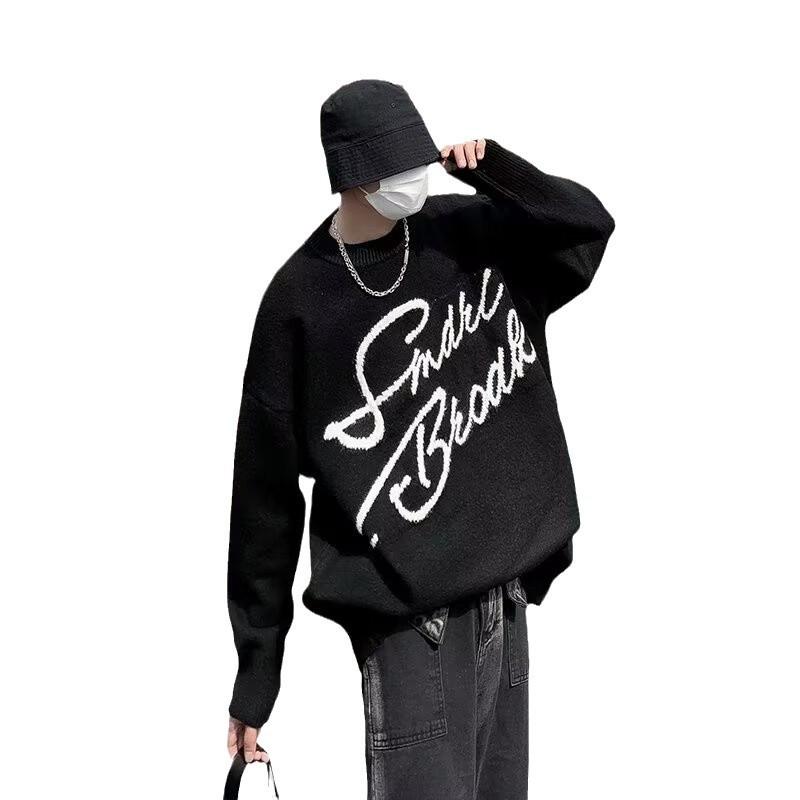 Herren Trendiger Rundhals Strickpullover - Herbst/Winter 2024 Lockere Passform