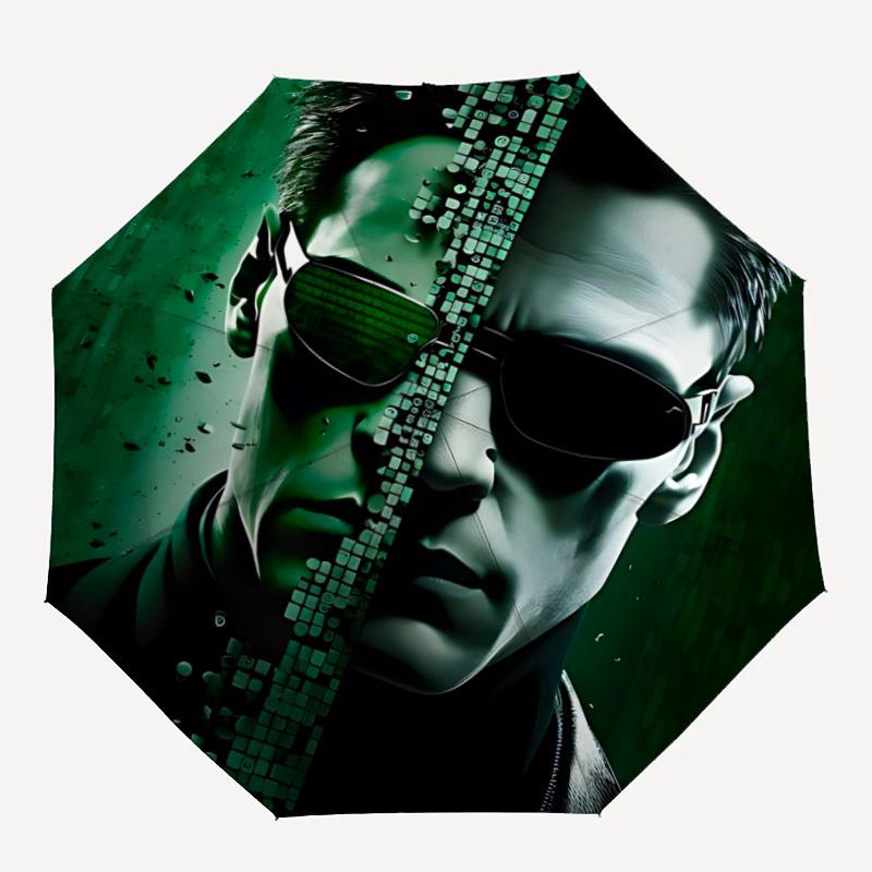 1pc Matrix, Neo Automatic Open/Close Umbrella, Christmas Gift for Men Women, Daily Travel Outdoor Use Yy251101196