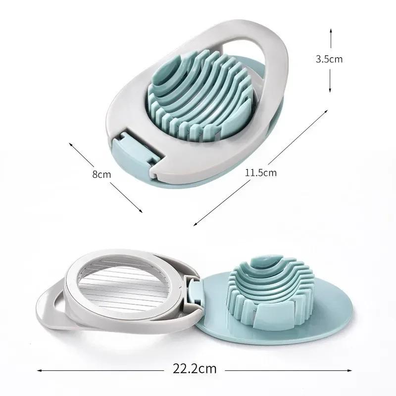 Stainless Steel Egg Slicer, Multi - Function Cutter for Hard - Boiled/Preserved Eggs, Kitchen Tool Fruit Garnish Slicer