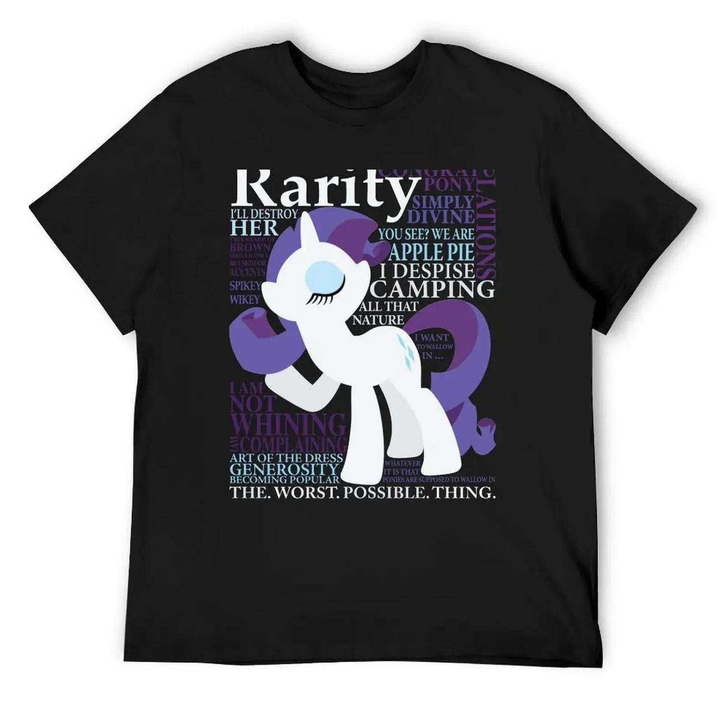 

The Many Words of Rarity T-Shirt vintage anime shirt Louboutins graphic shirts oversized t shirt men S чёрный