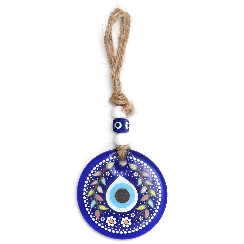 Hand of Fatima Lucky Eye Keychain Blue Eye Car Hanging Charm Lucky Eye Pendant DIY Trinkets