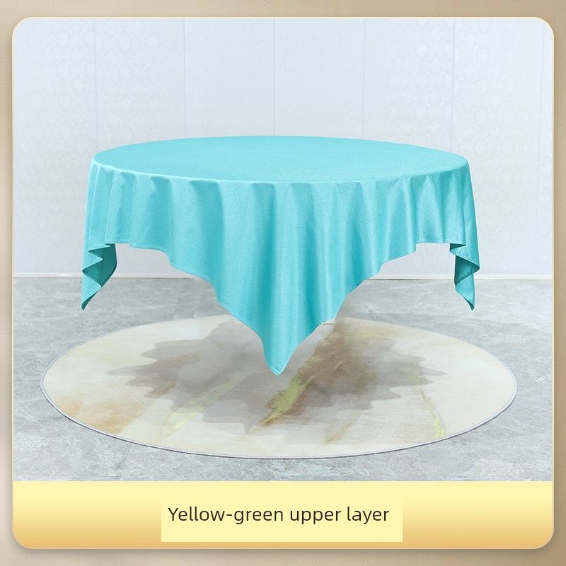 

Hotel High-End Tablecloth Restaurant round Table Cloth Hotel Large round Table Table Cloth Minimalist Modern Banquet round Fabric Firefly green upper Square 1.2 m Round Table