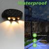 Solar LED Wall Light Outdoor Waterproof Lamp Sunlight Street Lights for Exterior Garden Decoratior Balcony Stairs Fence Lighting
