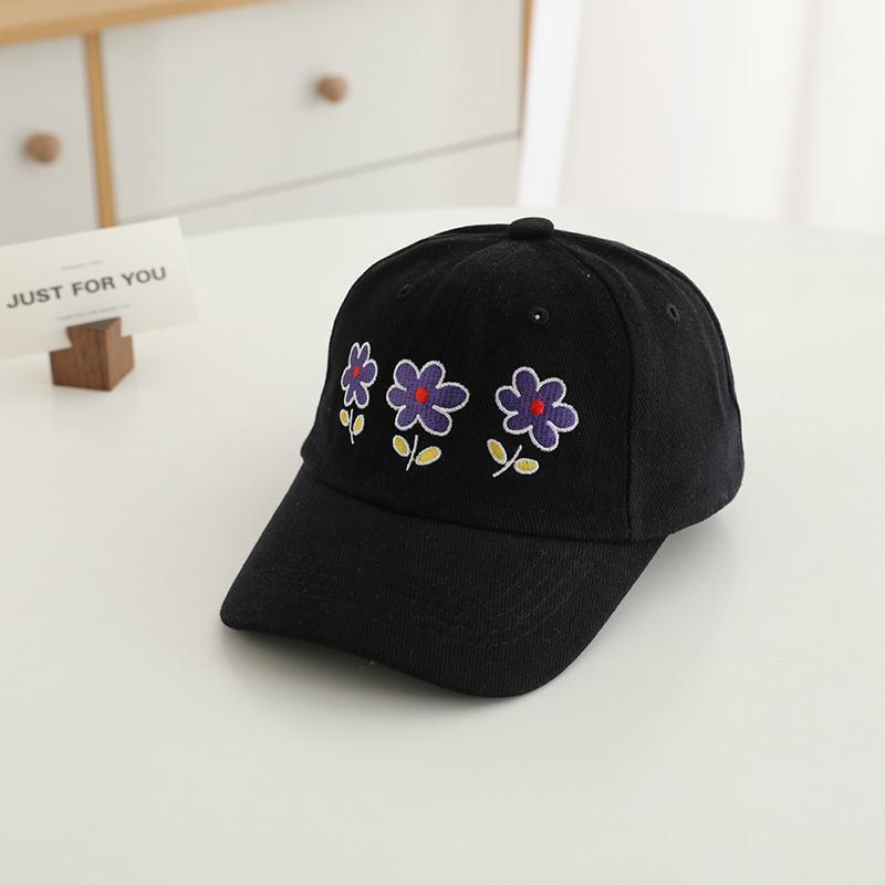 Baby Girls Baseball Summer School Cartoon Flowers Children Outdoor Kids Caps for 2-8Years Adjustable Sports Hats Cotton