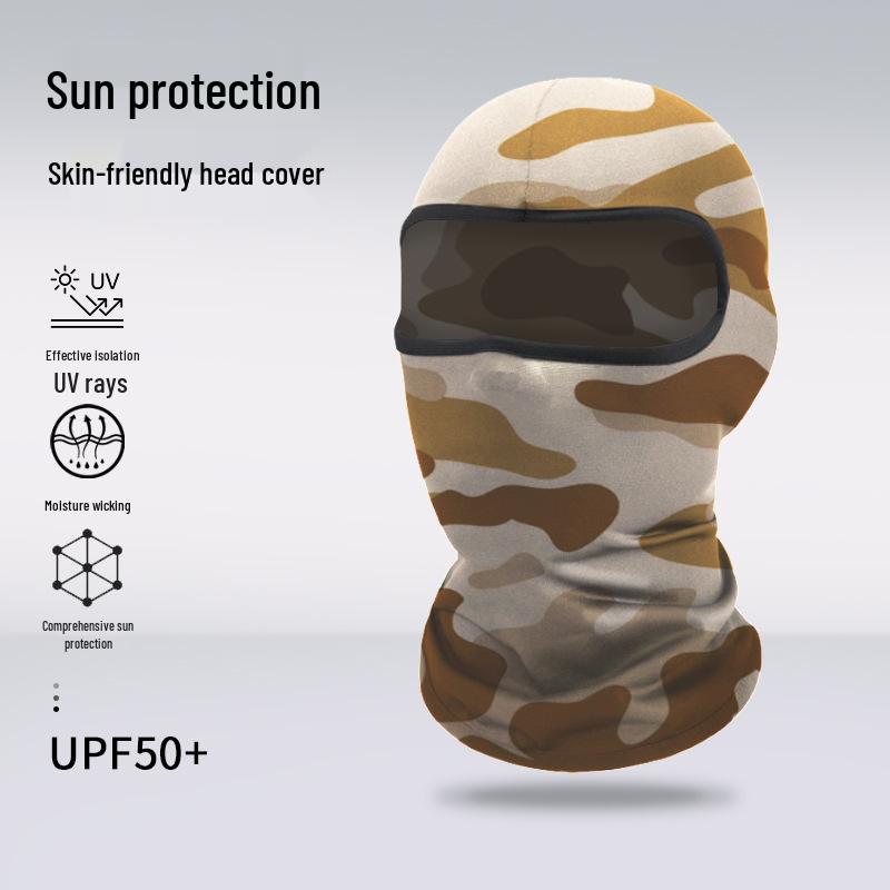 Atmungsaktive Sommer-Gesichtsmaske: Sonnencreme Sturmhaube für Radfahren, Klettern, Motorradfahren und Outdoor-Sportarten