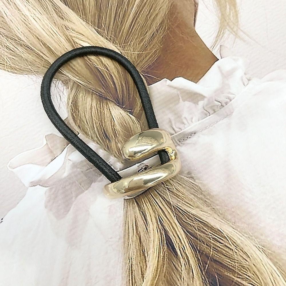 Elastic Metal Hair Tie Smooth Hair Loop New Hair Rope  Women
