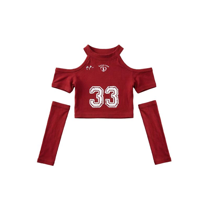 Girls' Korean Style Jazz Dance Outfit: Crop Top Vest & Loose Pants Set