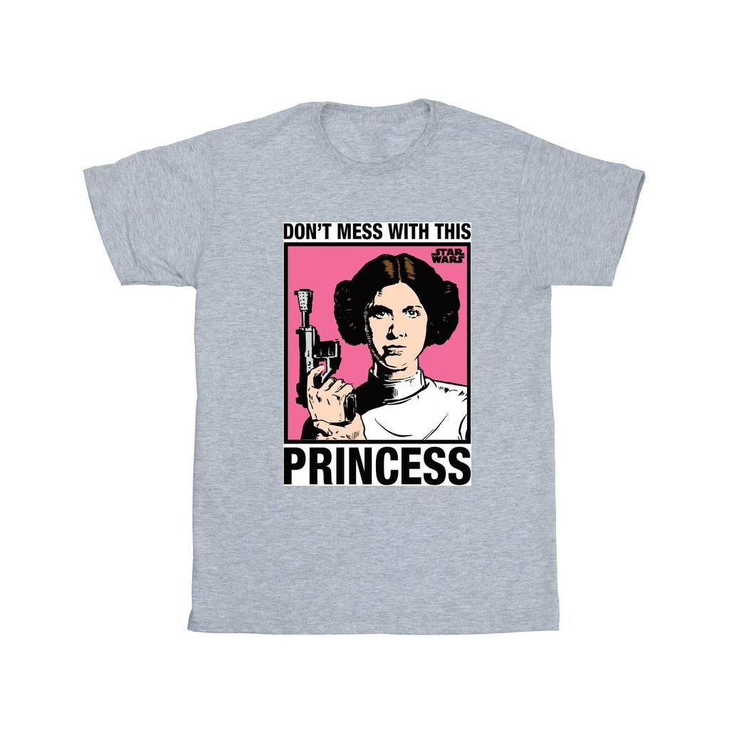 Star Wars Womens/Ladies A New Hope Leia Don´t Mess With Princess Cotton Boyfriend T-Shirt