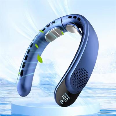 Přenosný ventilátor na krk 4 Turbo Hands Free Bezlopatkový chladič krku 4000 mAh Baterie Osobní nositelný ventilátor 3 rychlosti 360° chlazení Proud vzduchu