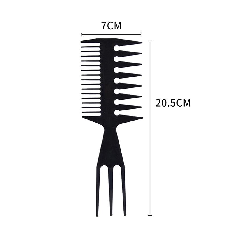 Pettini a doppia faccia con denti grandi, per barbiere, tintura per capelli, taglio, colorazione, spazzola per capelli a forma di spina di pesce, strumento per lo styling dei capelli da uomo