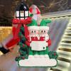 Street Lamp Christmas Family Ornaments Snowman Color Painting Family Blessings Pendant Decorative Resin Christmas Tree Ornaments